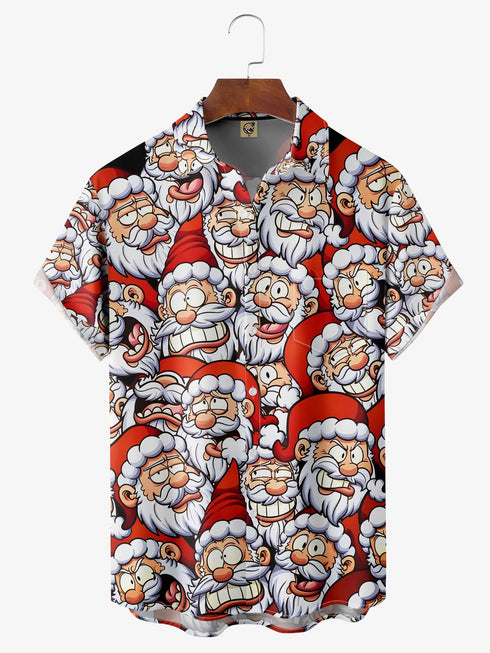 Men's Christmas Funny Graphic Short Sleeve Hawaiian Shirt